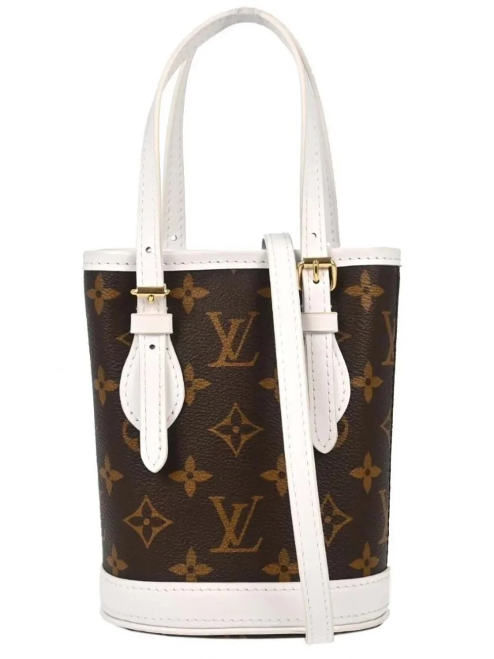 Best07/ Louis Vuitton Monogram Nano Bucket 2Way Handbag M81489 RQ04460